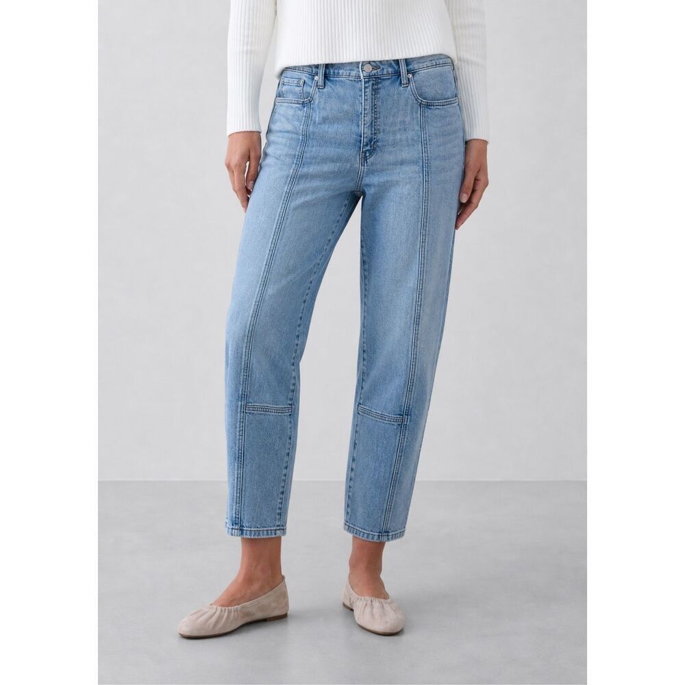 Banana Republic high rise barrel Jean medium wash 18 tall